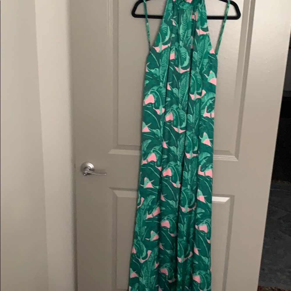 NWOT Judith March Palm Maxi Dress